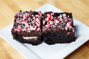 candy cane oreo brownies