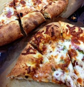 homemade stuffed crust pizza
