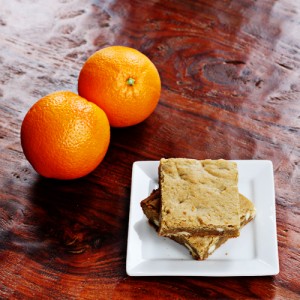 cardamom orange white chocolate blondies