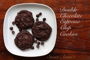 double chocolate espresso chip cookies