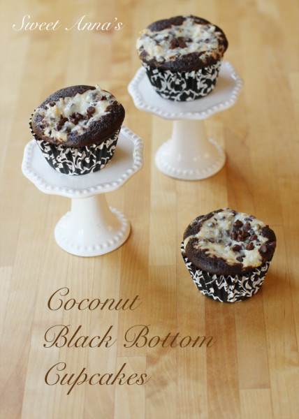 Coconut Black Bottom Cupcakes | Sweet Anna's