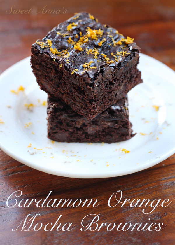 Cardamom Orange Mocha Brownies | Sweet Anna's