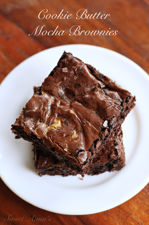 Cookie Butter Mocha Brownies | Sweet Anna's