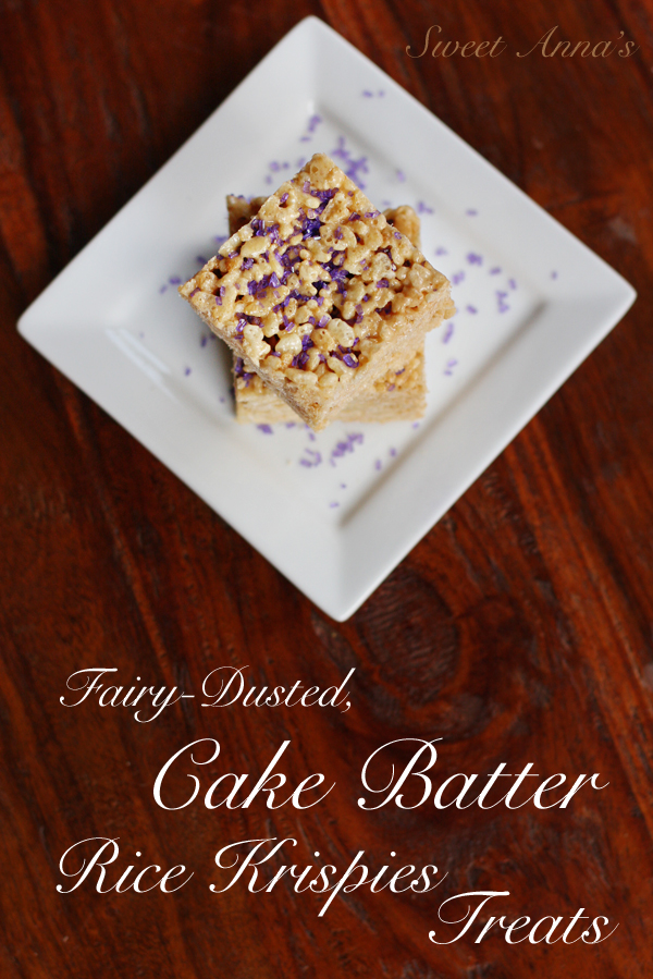 Fairy-Dusted Cake Batter Rice Krispies Treats | Sweet Anna's