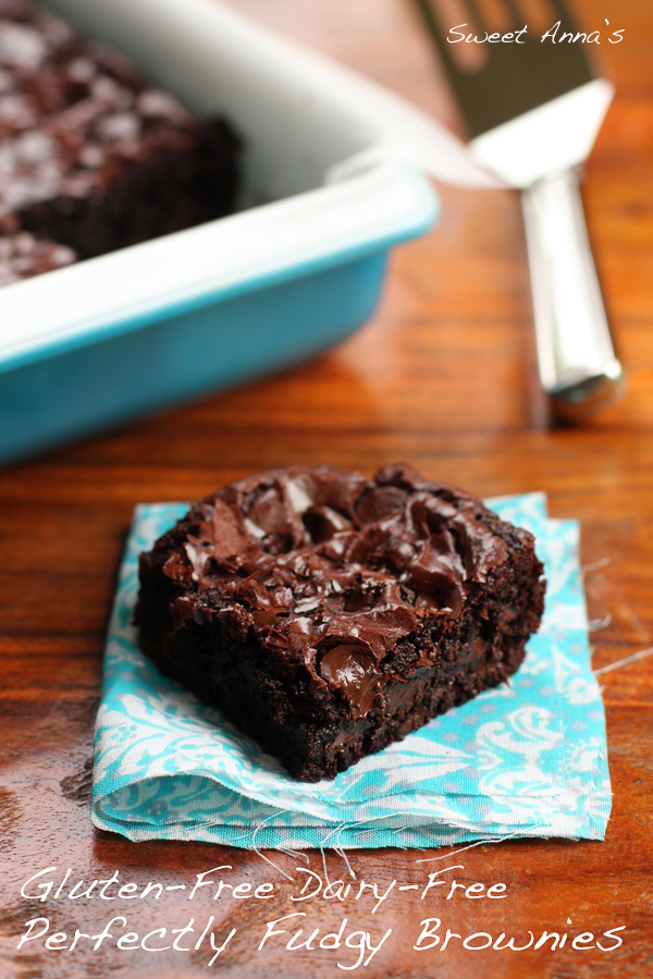 Gluten Free Dairy Free Perfectly Fudgy Brownies | Sweet Anna's