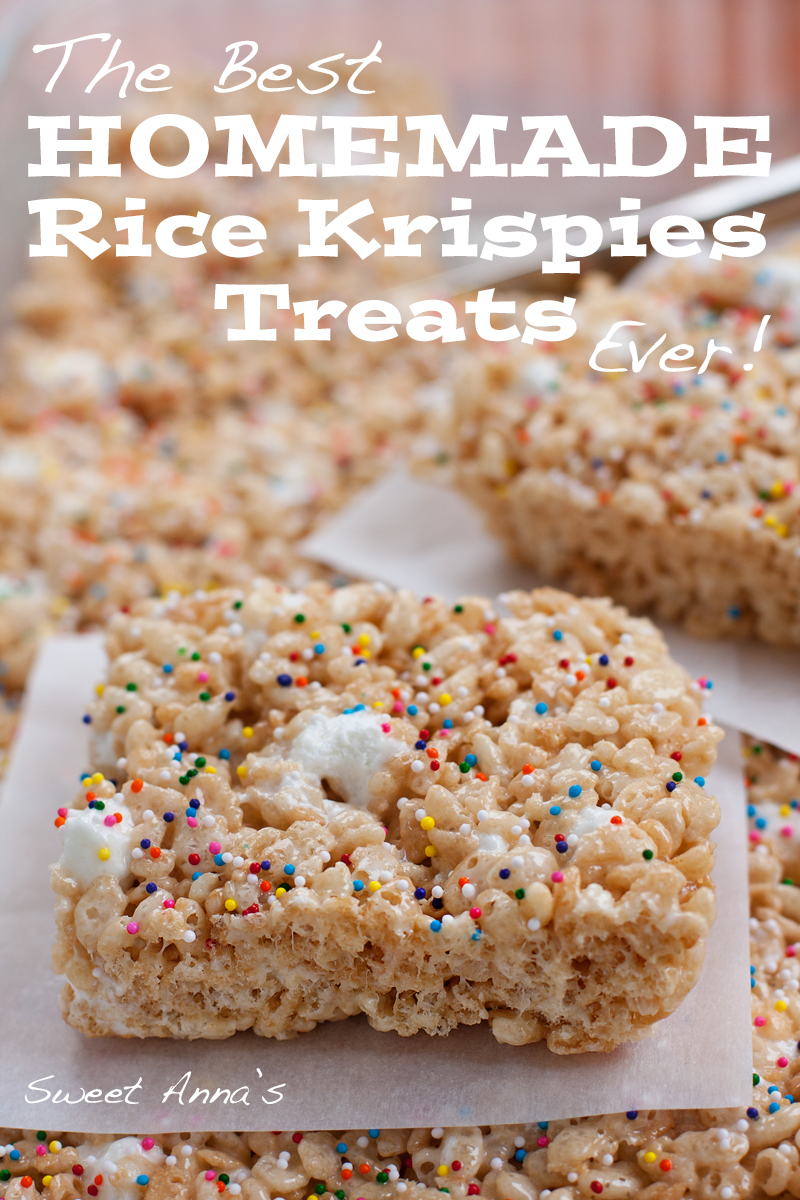 The Best Homemade Rice Krispies Treats EVER! | Sweet Anna's